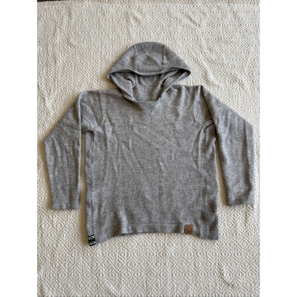 Paka The Hoodie Sweater Unisex Medium Gray Royal Alpaca Wool Handmade Pullover - Picture 1 of 7